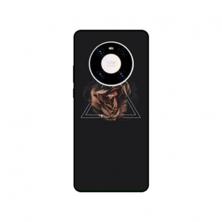 Husa personalizata tip carcasa HQPrint pentru Huawei Mate 40, model Triangle Rose, multicolor, S1D1M0316