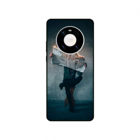 Husa personalizata tip carcasa HQPrint pentru Huawei Mate 40, model Burn the News, multicolor, S1D1M0345