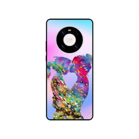 Husa personalizata tip carcasa HQPrint pentru Huawei Mate 40, model Colorful Love, multicolor, S1D1M0376