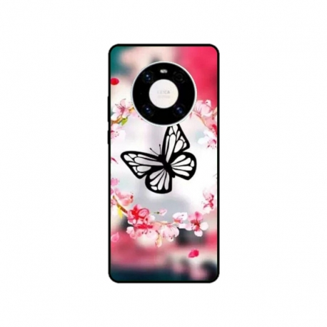 Husa personalizata tip carcasa HQPrint pentru Huawei Mate 40, model Butterfly 8, multicolor, S1D1M0380