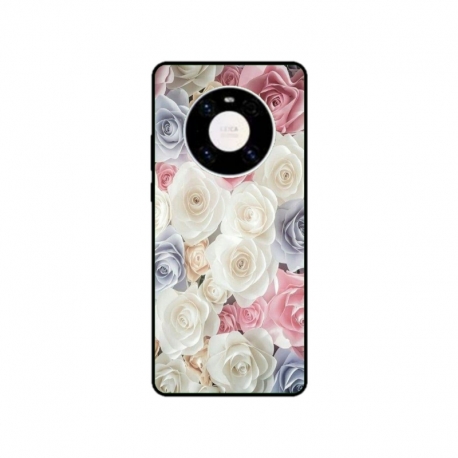 Husa personalizata tip carcasa HQPrint pentru Huawei Mate 40, model Flowers 23, multicolor, S1D1M0385