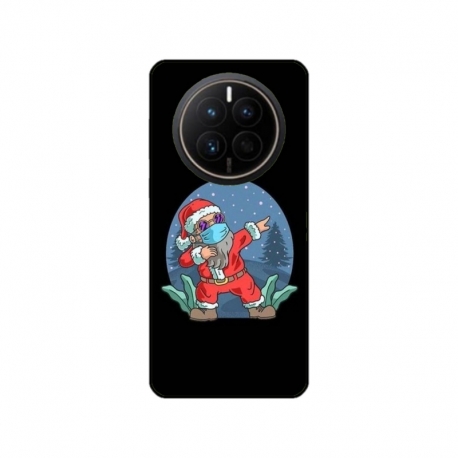 Husa personalizata tip carcasa HQPrint pentru Huawei Mate 50 Pro, model Covid Santa, multicolor, S1D1M0055