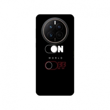 Husa personalizata tip carcasa HQPrint pentru Huawei Mate 50 Pro, model Phone On World Off, multicolor, S1D1M0131