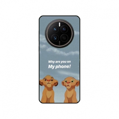 Husa personalizata tip carcasa HQPrint pentru Huawei Mate 50 Pro, model Why are you on my phone, multicolor, S1D1M0220