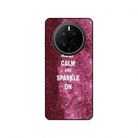 Husa personalizata tip carcasa HQPrint pentru Huawei Mate 50 Pro, model Keep Calm and Sparkle On, multicolor, S1D1M0252