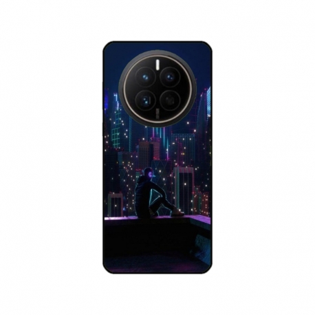 Husa personalizata tip carcasa HQPrint pentru Huawei Mate 50 Pro, model Neon City, multicolor, S1D1M0260