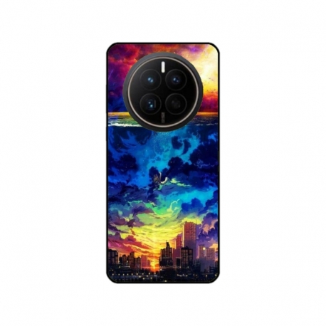 Husa personalizata tip carcasa HQPrint pentru Huawei Mate 50 Pro, model Abstract City, multicolor, S1D1M0263