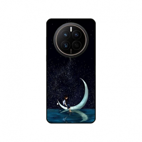 Husa personalizata tip carcasa HQPrint pentru Huawei Mate 50 Pro, model Moon Fishing, multicolor, S1D1M0270