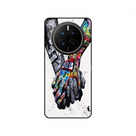 Husa personalizata tip carcasa HQPrint pentru Huawei Mate 50 Pro, model Abstract Holding, multicolor, S1D1M0271