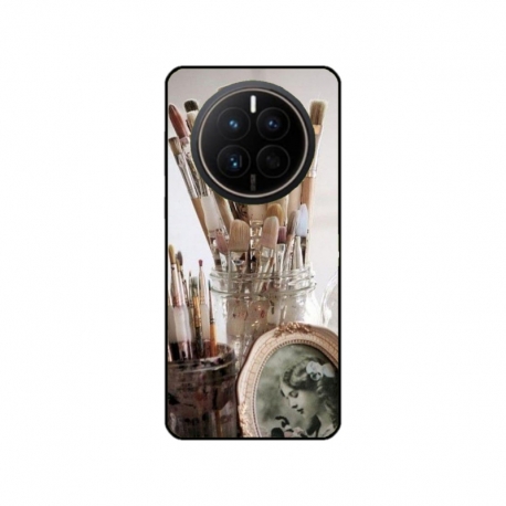 Husa personalizata tip carcasa HQPrint pentru Huawei Mate 50 Pro, model Brush, multicolor, S1D1M0282