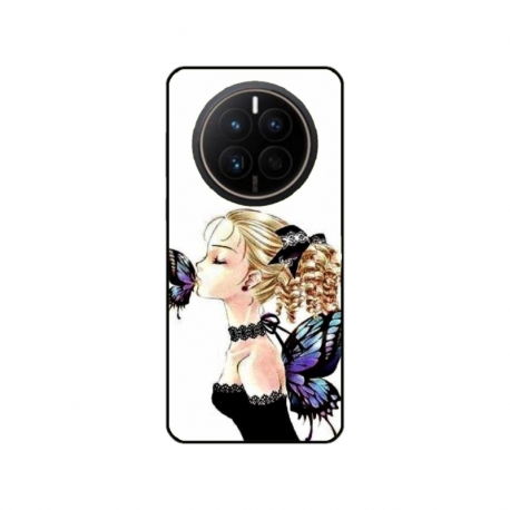 Husa personalizata tip carcasa HQPrint pentru Huawei Mate 50 Pro, model Butterfly Fairy, multicolor, S1D1M0294