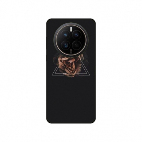 Husa personalizata tip carcasa HQPrint pentru Huawei Mate 50 Pro, model Triangle Rose, multicolor, S1D1M0316