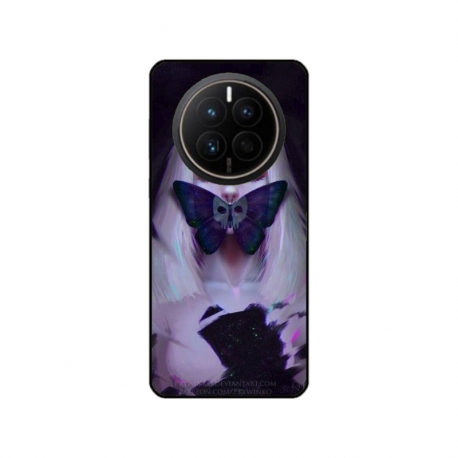 Husa personalizata tip carcasa HQPrint pentru Huawei Mate 50 Pro, model Butterfly Mouth 1, multicolor, S1D1M0351