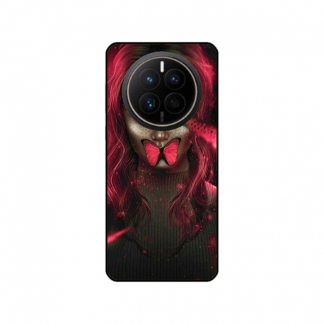 Husa personalizata tip carcasa HQPrint pentru Huawei Mate 50 Pro, model Butterfly Mouth 2, multicolor, S1D1M0352