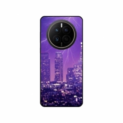 Husa personalizata tip carcasa HQPrint pentru Huawei Mate 50 Pro, model Purple Lightning, multicolor, S1D1M0354