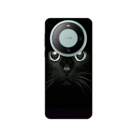 Husa personalizata tip carcasa HQPrint pentru Huawei Mate 60 Pro, model Black Cat 1, multicolor, S1D1M0015