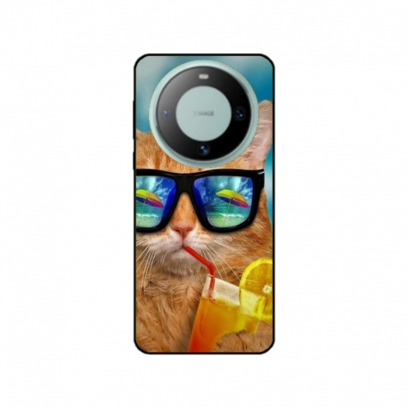 Husa personalizata tip carcasa HQPrint pentru Huawei Mate 60 Pro, model Cool Cat, multicolor, S1D1M0031