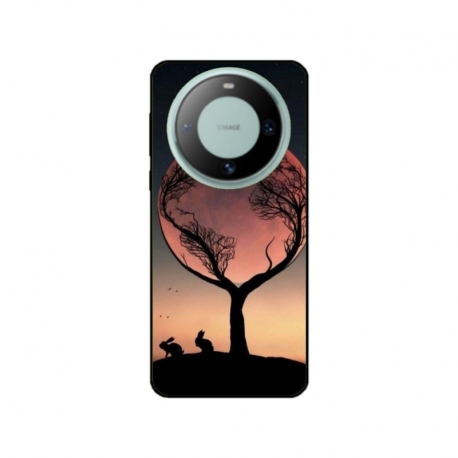 Husa personalizata tip carcasa HQPrint pentru Huawei Mate 60 Pro, model Moon Tree, multicolor, S1D1M0068