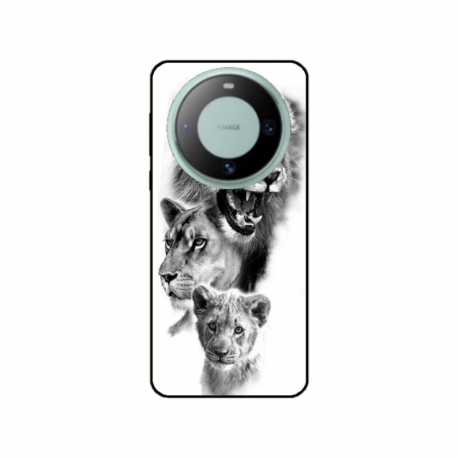 Husa personalizata tip carcasa HQPrint pentru Huawei Mate 60 Pro, model Lion 3, multicolor, S1D1M0118