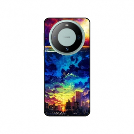 Husa personalizata tip carcasa HQPrint pentru Huawei Mate 60 Pro, model Abstract City, multicolor, S1D1M0263