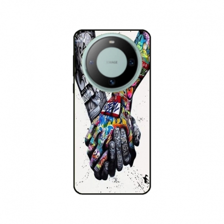 Husa personalizata tip carcasa HQPrint pentru Huawei Mate 60 Pro, model Abstract Holding, multicolor, S1D1M0271