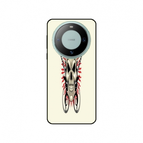 Husa personalizata tip carcasa HQPrint pentru Huawei Mate 60 Pro, model Skull 1, multicolor, S1D1M0284