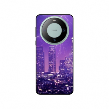 Husa personalizata tip carcasa HQPrint pentru Huawei Mate 60, model Purple Lightning, multicolor, S1D1M0354