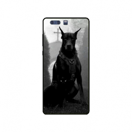 Husa personalizata tip carcasa HQPrint pentru Huawei P10 Plus, model Doberman, multicolor, S1D1M0018