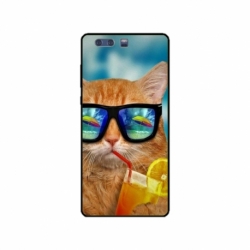 Husa personalizata tip carcasa HQPrint pentru Huawei P10 Plus, model Cool Cat, multicolor, S1D1M0031