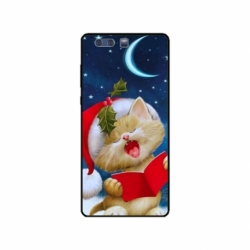 Husa personalizata tip carcasa HQPrint pentru Huawei P10 Plus, model Christmas Cat, multicolor, S1D1M0048