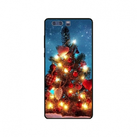 Husa personalizata tip carcasa HQPrint pentru Huawei P10 Plus, model Christmas Tree 2, multicolor, S1D1M0058