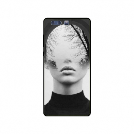 Husa personalizata tip carcasa HQPrint pentru Huawei P10 Plus, model Abstract Lady, multicolor, S1D1M0066