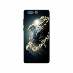 Husa personalizata tip carcasa HQPrint pentru Huawei P10 Plus, model Cloudy Earth, multicolor, S1D1M0067