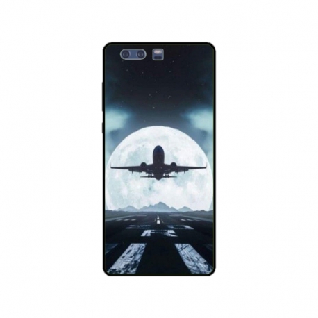 Husa personalizata tip carcasa HQPrint pentru Huawei P10 Plus, model Moon Landing, multicolor, S1D1M0077