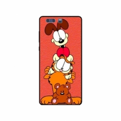 Husa personalizata tip carcasa HQPrint pentru Huawei P10 Plus, model Garfield, multicolor, S1D1M0085