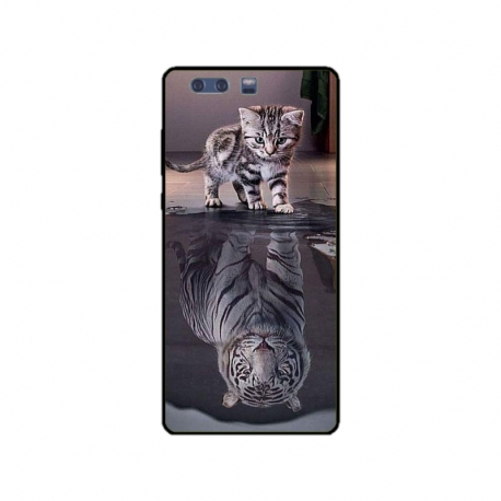 Husa personalizata tip carcasa HQPrint pentru Huawei P10 Plus, model Tiger, multicolor, S1D1M0242
