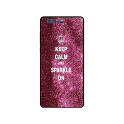 Husa personalizata tip carcasa HQPrint pentru Huawei P10 Plus, model Keep Calm and Sparkle On, multicolor, S1D1M0252