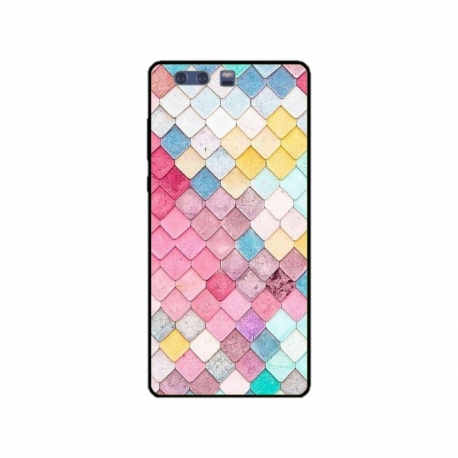 Husa personalizata tip carcasa HQPrint pentru Huawei P10 Plus, model Color Scales, multicolor, S1D1M0258