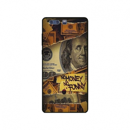 Husa personalizata tip carcasa HQPrint pentru Huawei P10 Plus, model No Money No Funny, multicolor, S1D1M0262