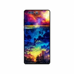 Husa personalizata tip carcasa HQPrint pentru Huawei P10 Plus, model Abstract City, multicolor, S1D1M0263