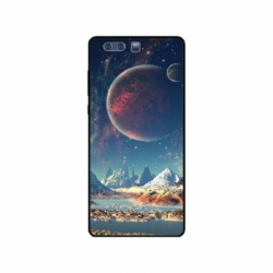 Husa personalizata tip carcasa HQPrint pentru Huawei P10 Plus, model Alien Planet, multicolor, S1D1M0264