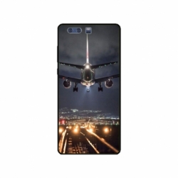 Husa personalizata tip carcasa HQPrint pentru Huawei P10 Plus, model Airplane Landing, multicolor, S1D1M0266