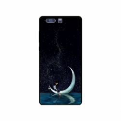 Husa personalizata tip carcasa HQPrint pentru Huawei P10 Plus, model Moon Fishing, multicolor, S1D1M0270