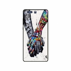 Husa personalizata tip carcasa HQPrint pentru Huawei P10 Plus, model Abstract Holding, multicolor, S1D1M0271