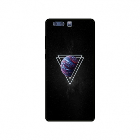 Husa personalizata tip carcasa HQPrint pentru Huawei P10 Plus, model Triangle Planet, multicolor, S1D1M0278
