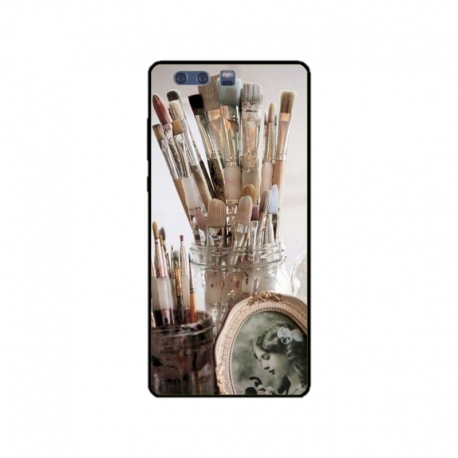 Husa personalizata tip carcasa HQPrint pentru Huawei P10 Plus, model Brush, multicolor, S1D1M0282