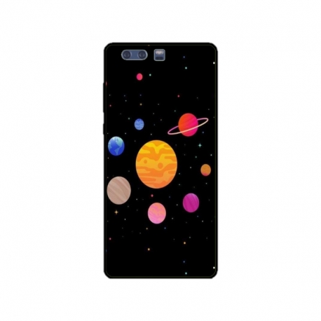 Husa personalizata tip carcasa HQPrint pentru Huawei P10 Plus, model Colorful Galaxy, multicolor, S1D1M0283