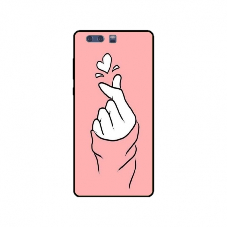 Husa personalizata tip carcasa HQPrint pentru Huawei P10 Plus, model Heart Snap, multicolor, S1D1M0285