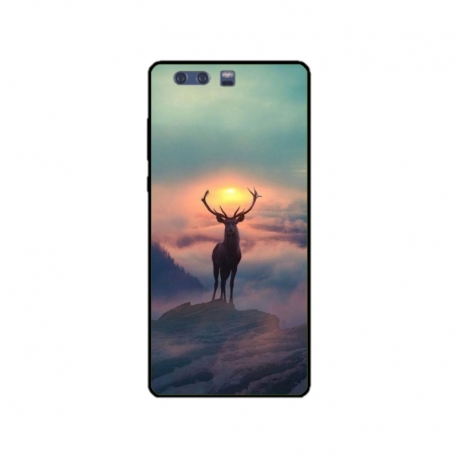Husa personalizata tip carcasa HQPrint pentru Huawei P10 Plus, model Antlers, multicolor, S1D1M0303