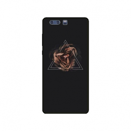 Husa personalizata tip carcasa HQPrint pentru Huawei P10 Plus, model Triangle Rose, multicolor, S1D1M0316